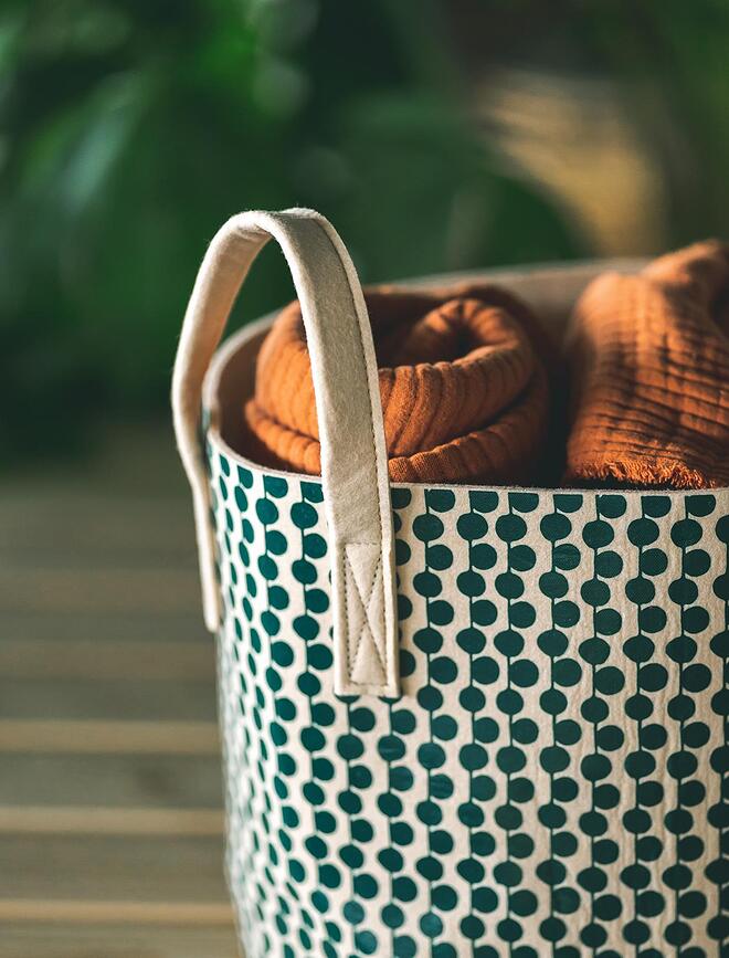 Muurla Leaf Panier de Rangement 31 cm