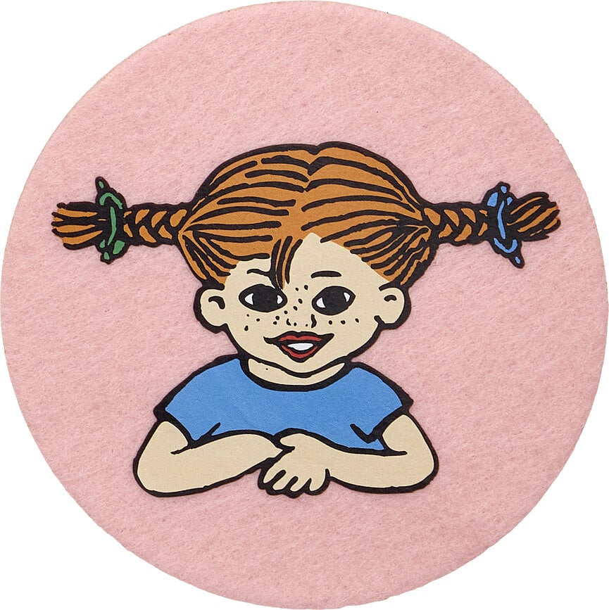 Muurla Pippi Långstrump glasunderlägg 10 cm, 4 st
