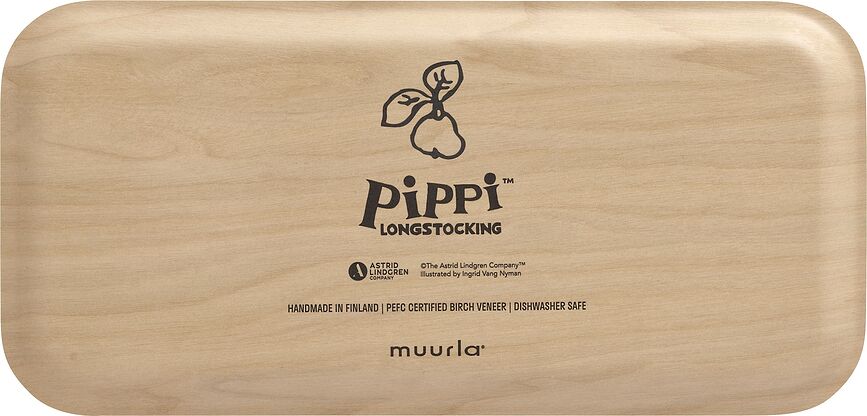 Muurla Pippi Longstocking Plateau de Service, 13 x 27 cm, motif Fruits