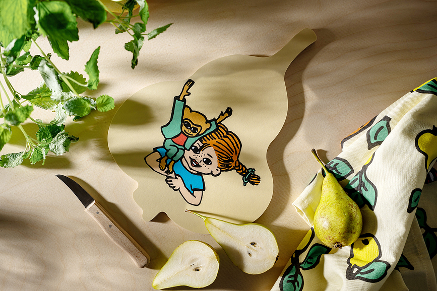 Muurla Pippi Pończoszanka Planche à Découper et à Servir, motif Fruits, 21 x 30 cm