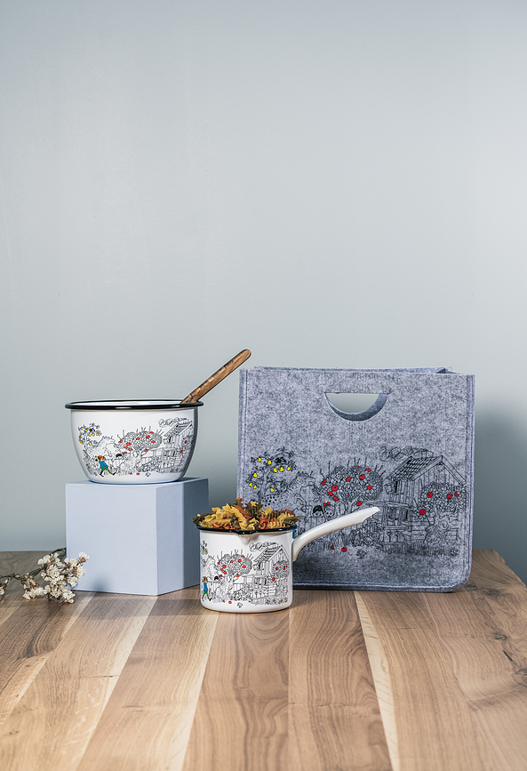 Muurla Pippi Pończoszanka The Way Home Panier de Rangement, 33 x 33 cm