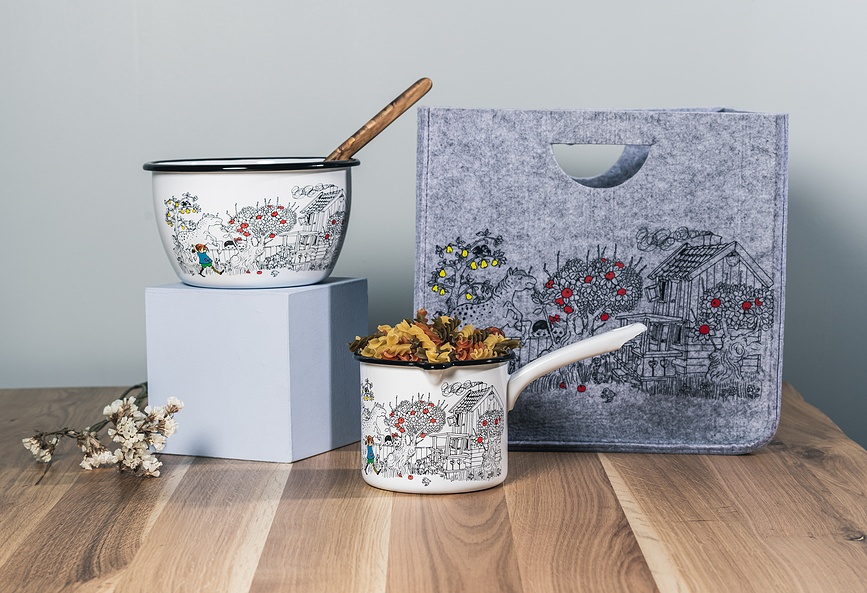 Muurla Pippi Pończoszanka The Way Home Panier de Rangement, 33 x 33 cm