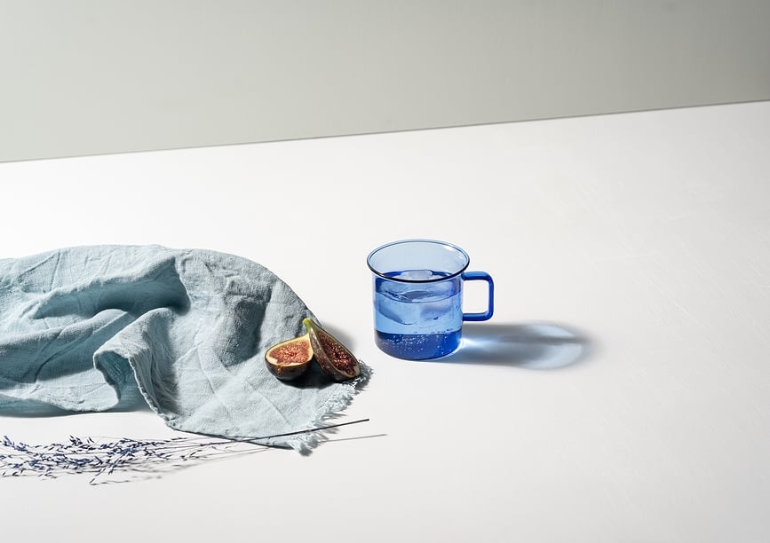 Muurla Šalica 350 ml staklena ružičasta