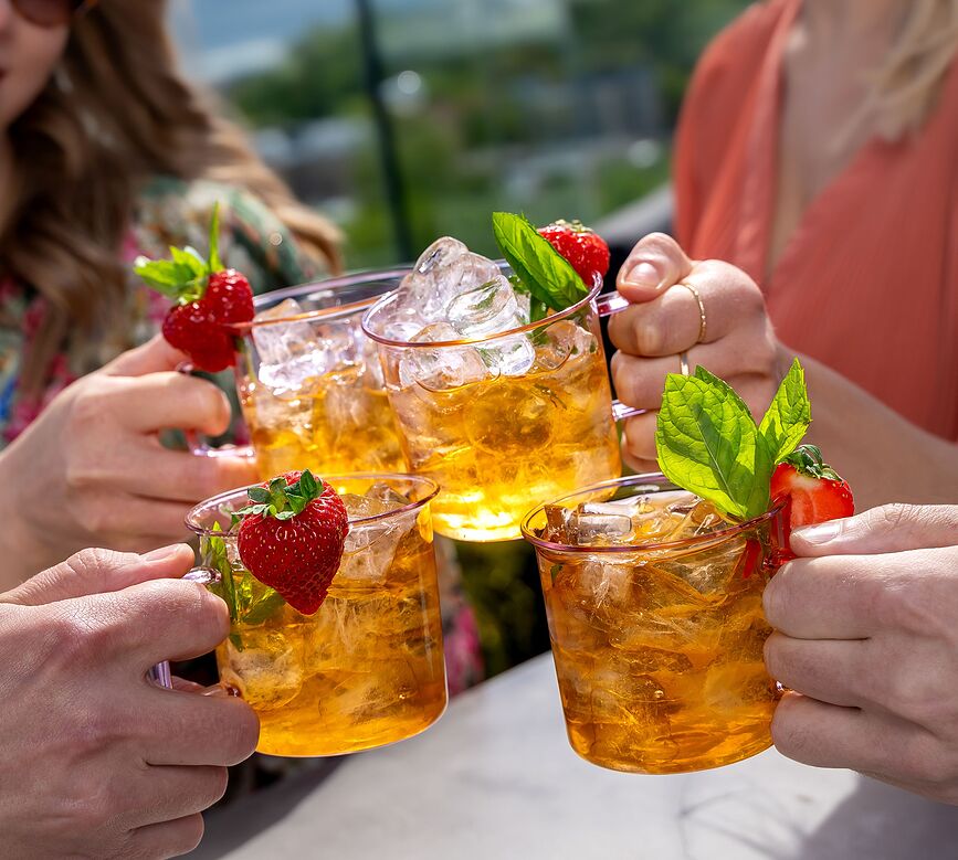 Muurla Šalica 350 ml staklena ružičasta