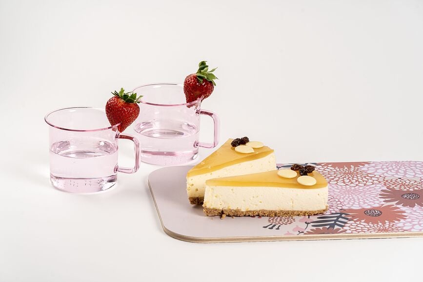 Muurla Šalica 350 ml staklena ružičasta