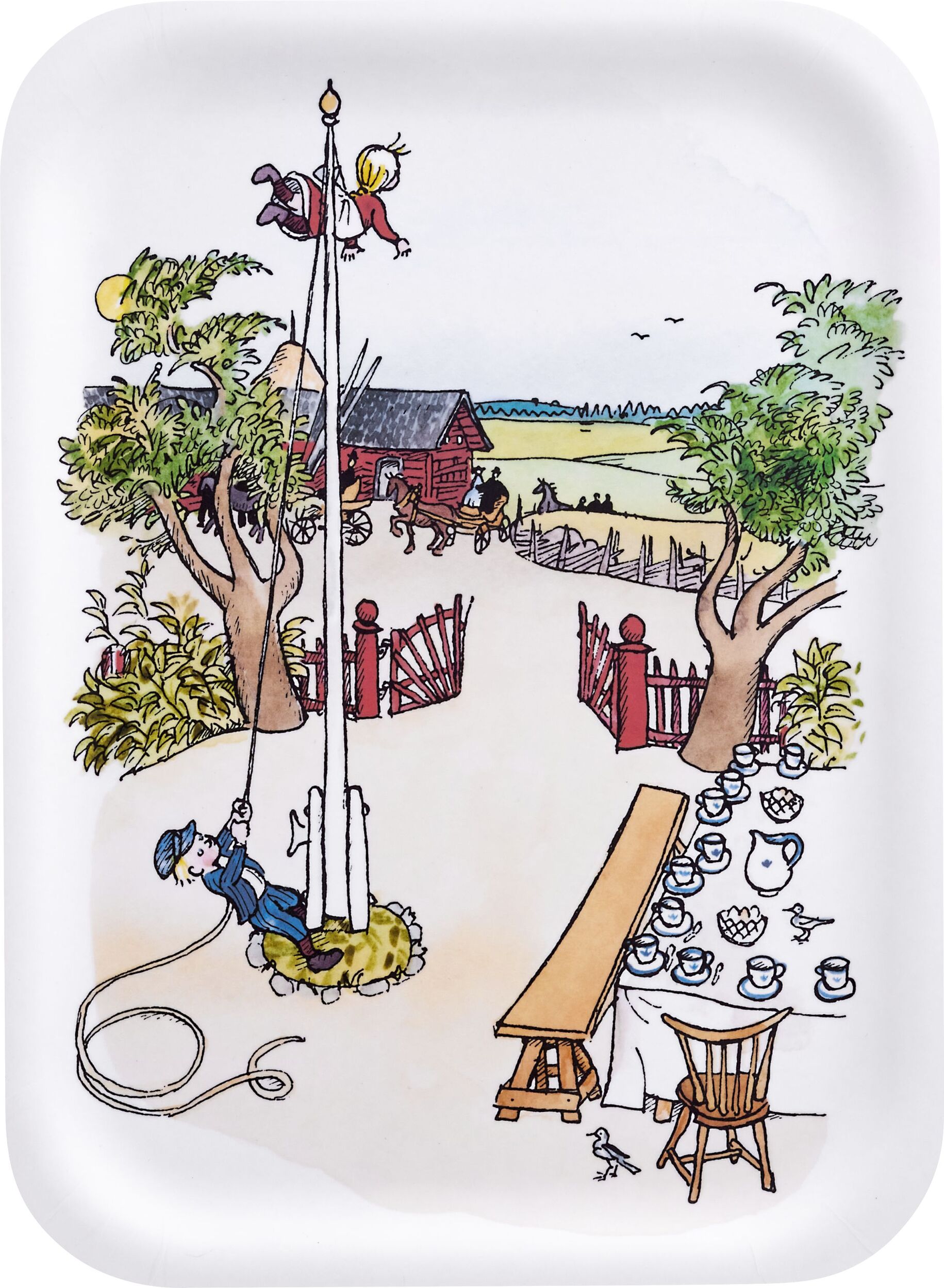 Muurla Serviertablett 20 x 27 cm Emil aus Lönneberga The Flagpole
