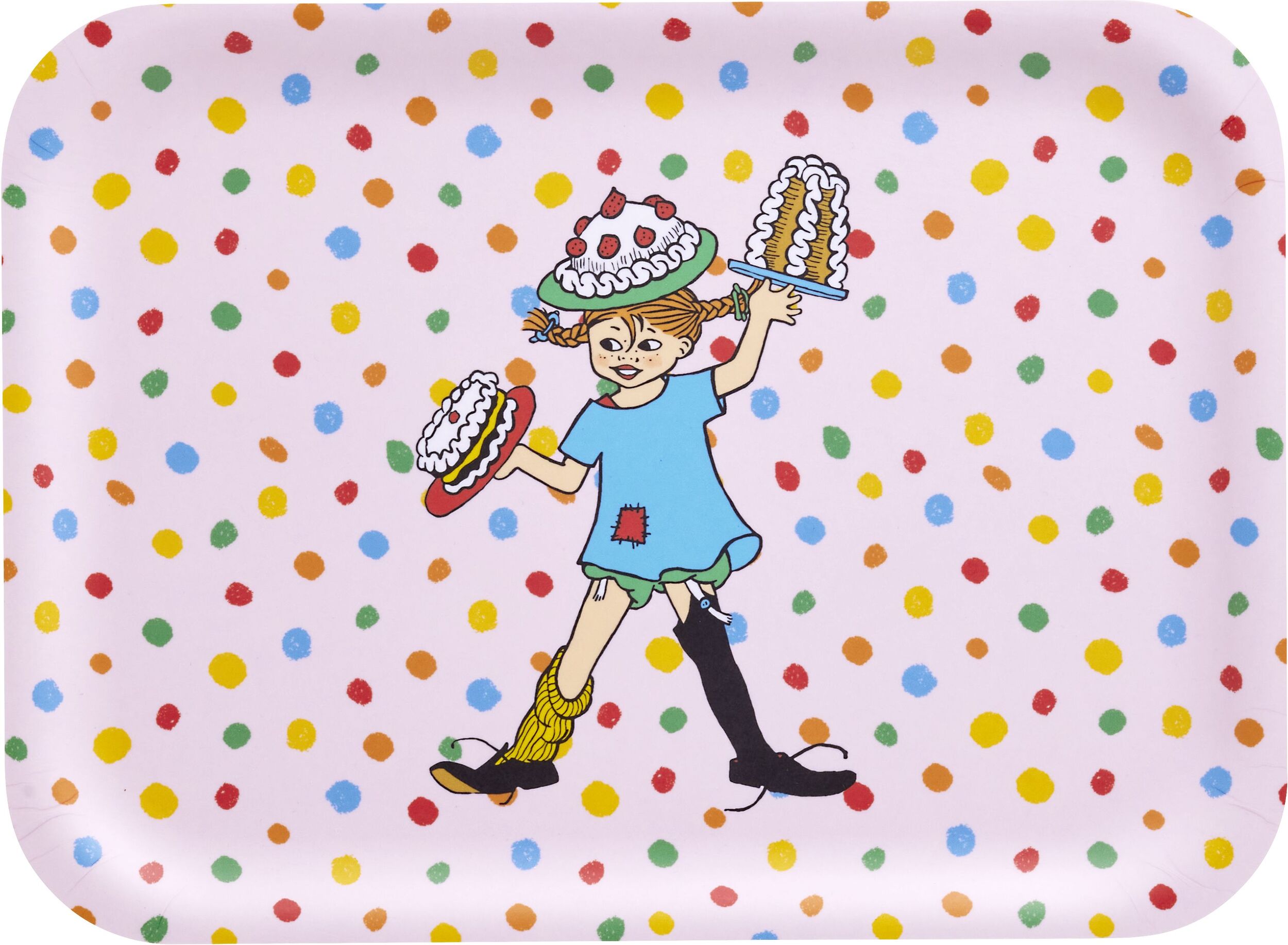 Muurla Serviertablett 20 x 27 cm Pippi Langstrumpf Pippi's Birthday