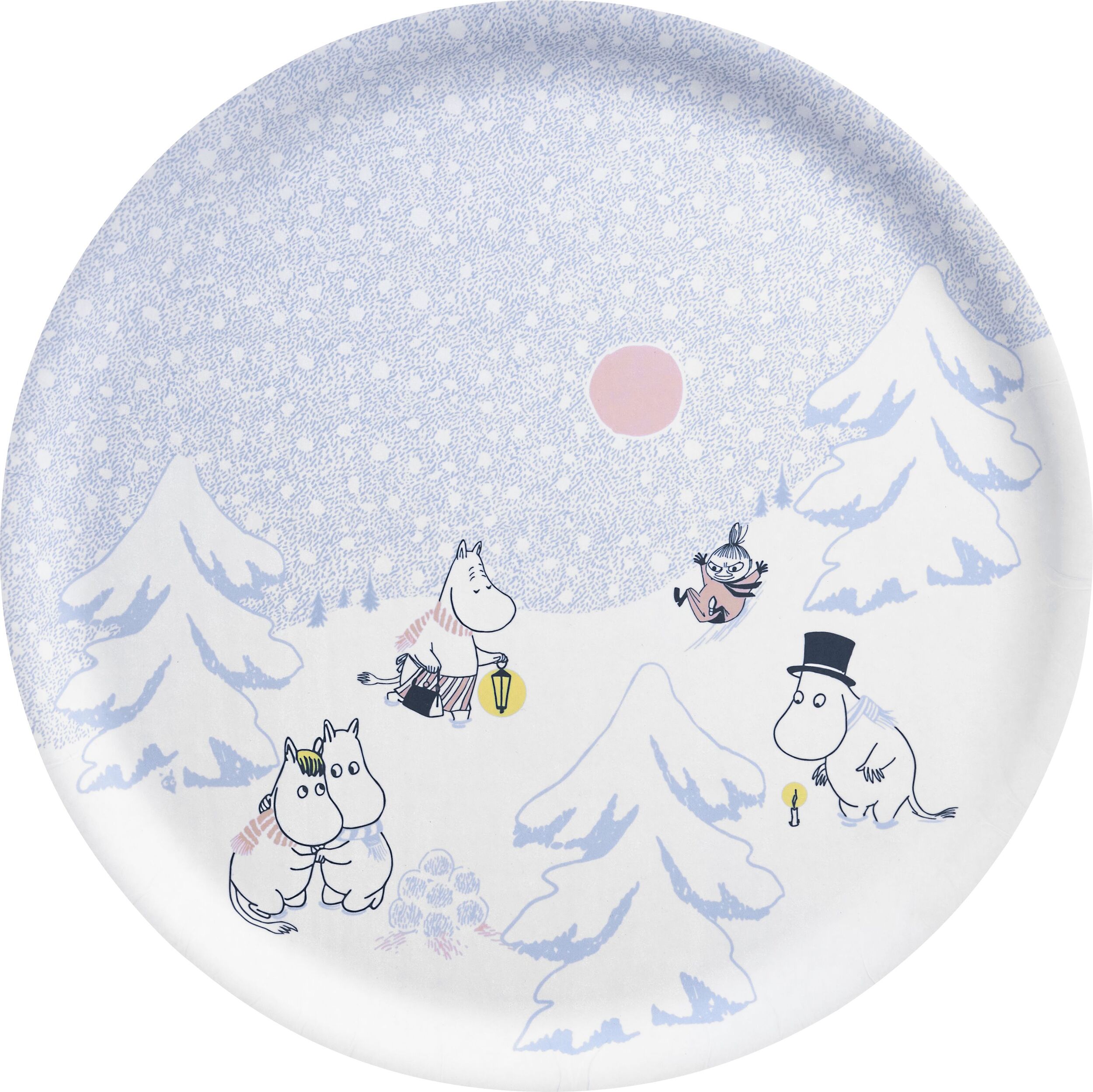 Muurla Serviertablett 35 cm Mumins Let it Snow