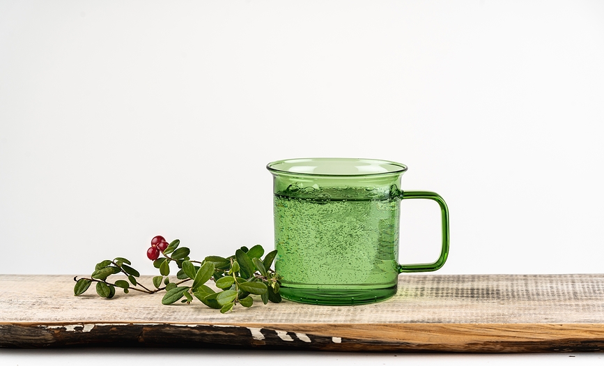 Muurla Skodelica, 350 ml, roza, steklena