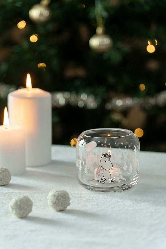 Muurla Svijećnjak za lučice Mumini motiv Snowfall 8 cm