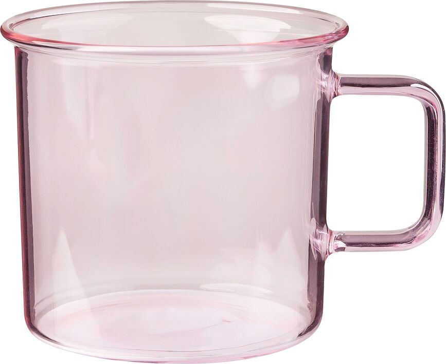 Muurla Tasse 350 ml, en verre, rose