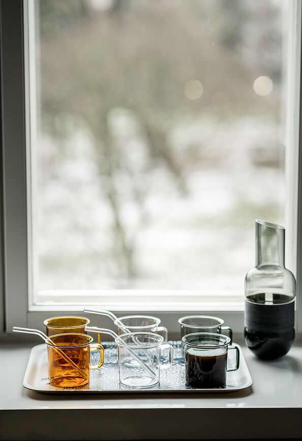 Muurla Tasse 350 ml, en verre, rose