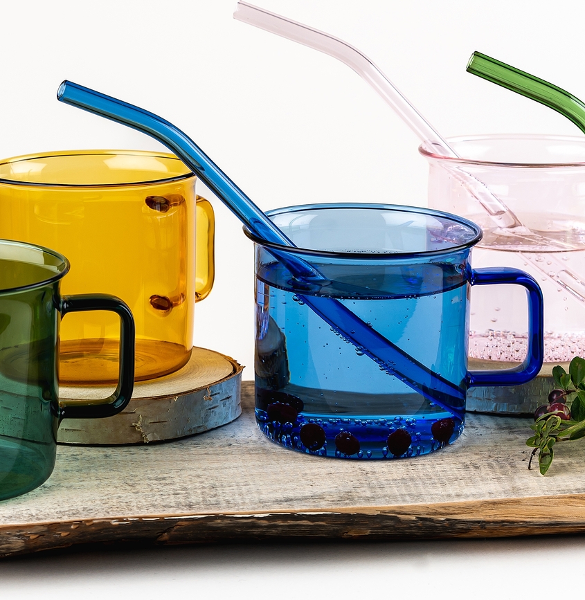 Muurla Tasse 350 ml, en verre, rose