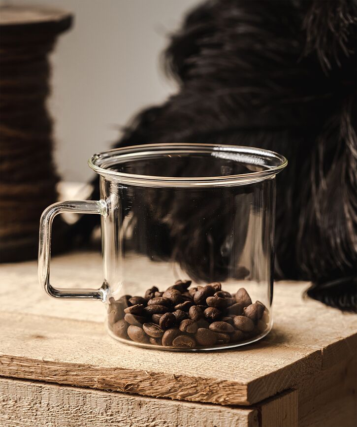 Muurla Tasse 350 ml, en verre, rose