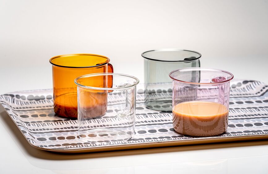 Muurla Tasse 350 ml, en verre, rose