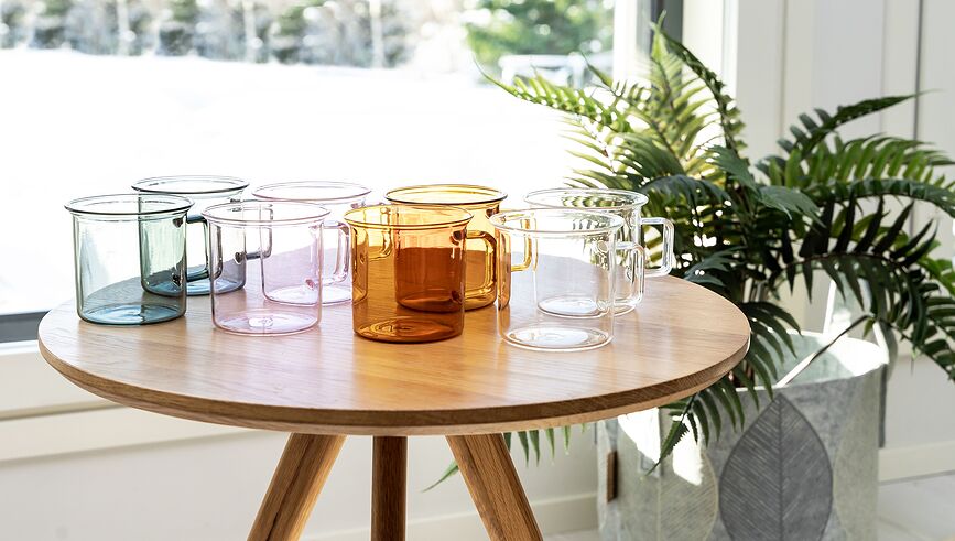 Muurla Tasse 350 ml, en verre, rose