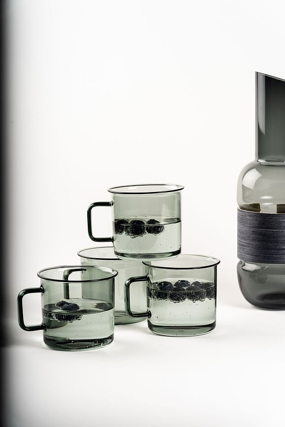 Muurla Tasse 350 ml, en verre, rose