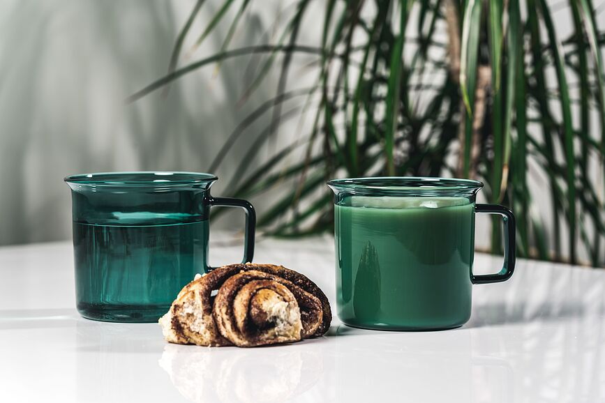 Muurla Tasse 350 ml, en verre, rose