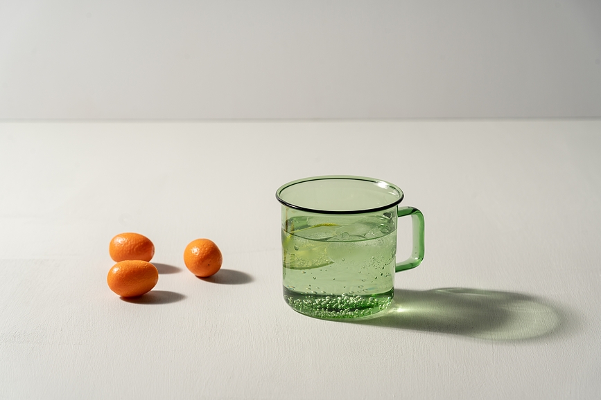 Muurla Tasse 350 ml, en verre, rose