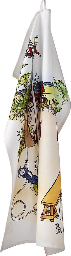 Muurla Torchon de Cuisine Émile de Småland, motif "The Flagpole", 50 x 70 cm