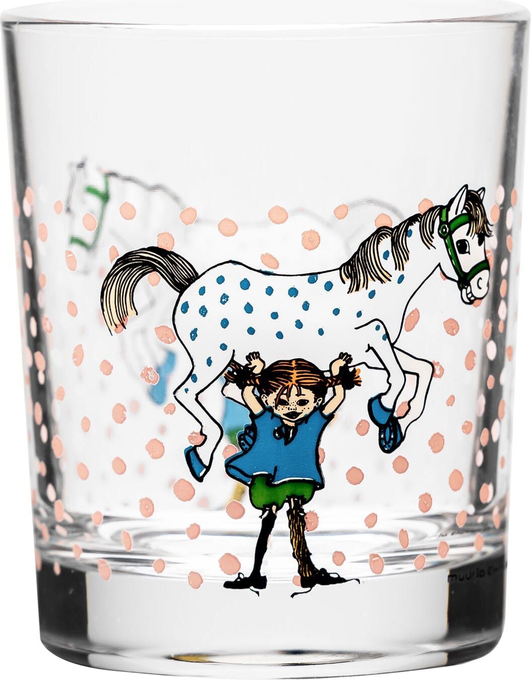 Muurla Wasserglas 200 ml Pippi Langstrumpf Pippi and the Horse