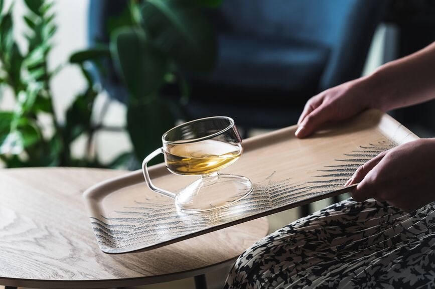 Nordic Won’t Slip Δίσκος Σερβιρίσματος αντιολισθητικός, 13 x 27 εκ., σχέδιο φτέρης