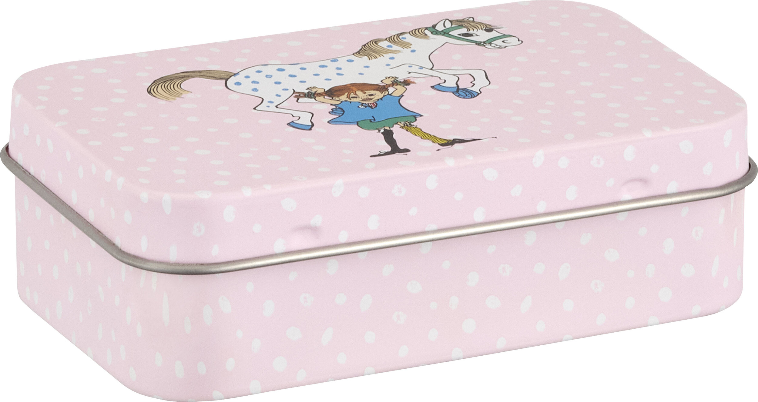 Pippi Langstrumpf Pippi and the Horse Aufbewahrungsbox 10 x 6,5 cm, rosa
