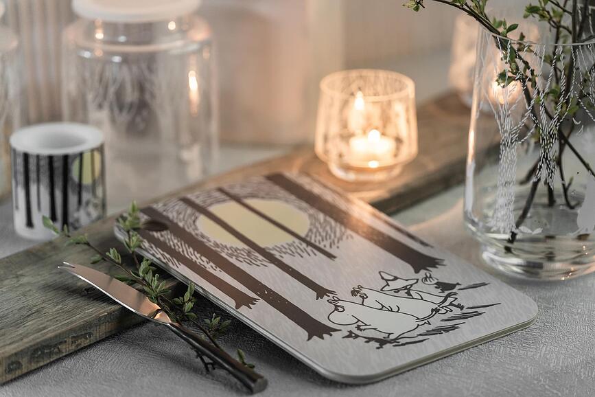 Portavelas y Cuenco Muurla Moomin, diseño In The Woods, para aperitivos
