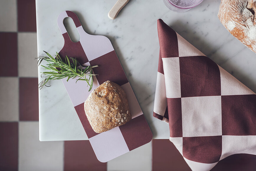 Полотенце кухонное Muurla Checks Stripes, хлопок, 65×65 см, коричневое — фото 4