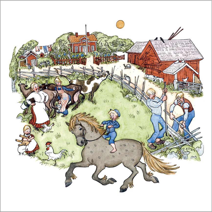 Serviette Muurla Emil de Småland 33 x 33 cm