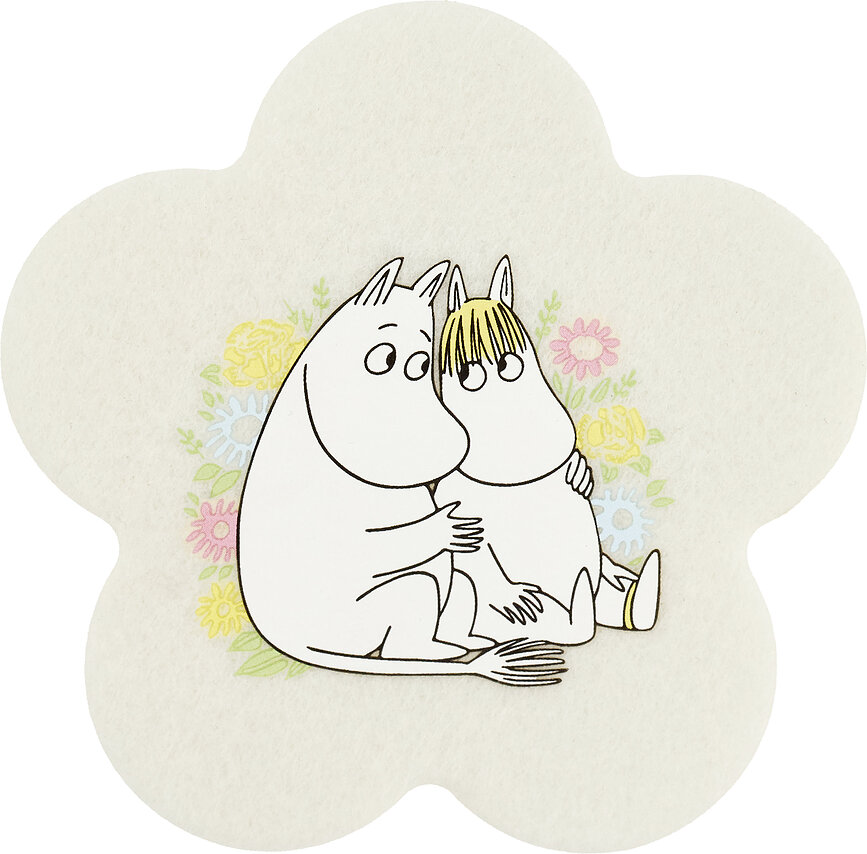 Sous-verres Muurla Moomin Flowers, lot de 4