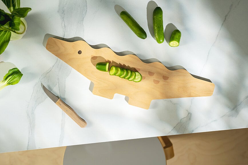 Tabla de cortar Fauna 44 x 12,5 cm, verde