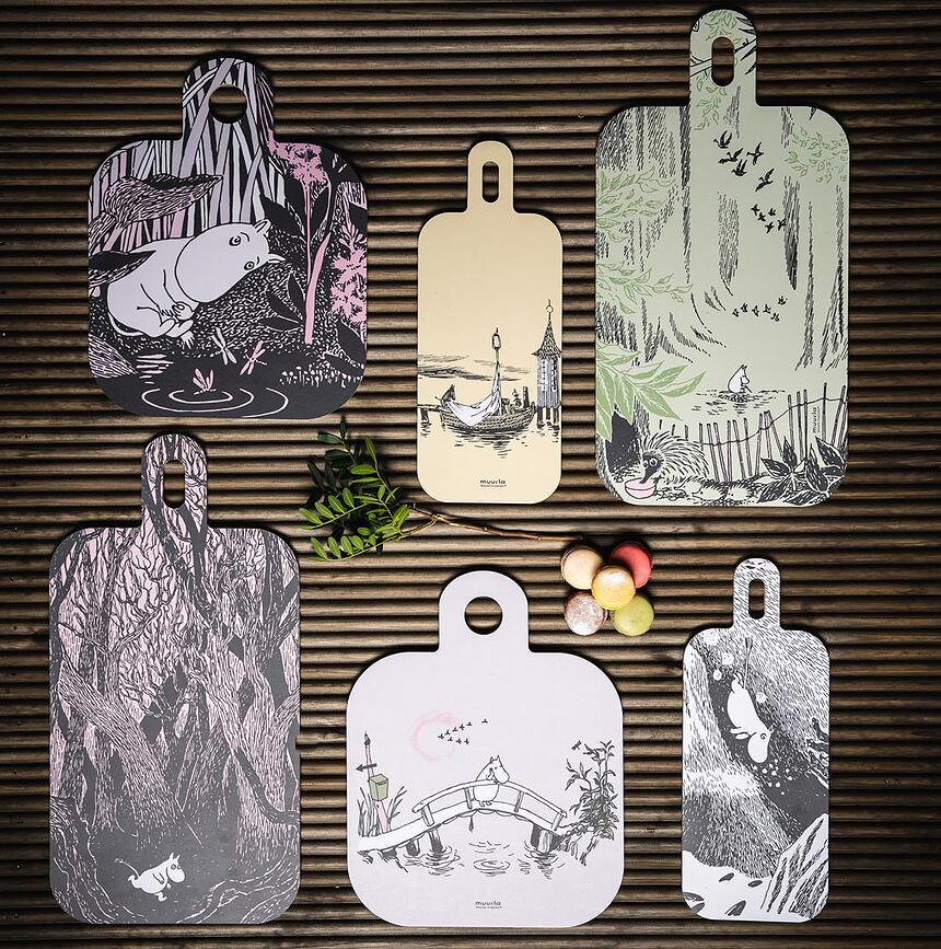 Tabla de Cortar Muurla Moomin Adventures on the Water, 13 x 33 cm