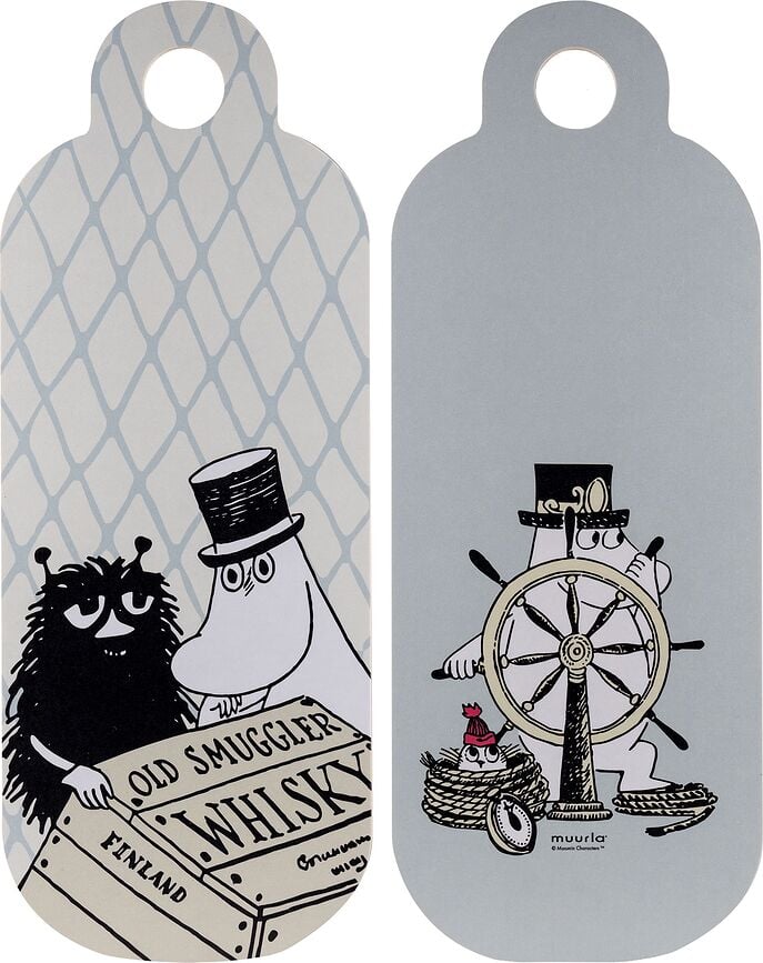 Tabla de cortar y servir reversible Muurla Moomin The Adventurer, 17 x 44 cm