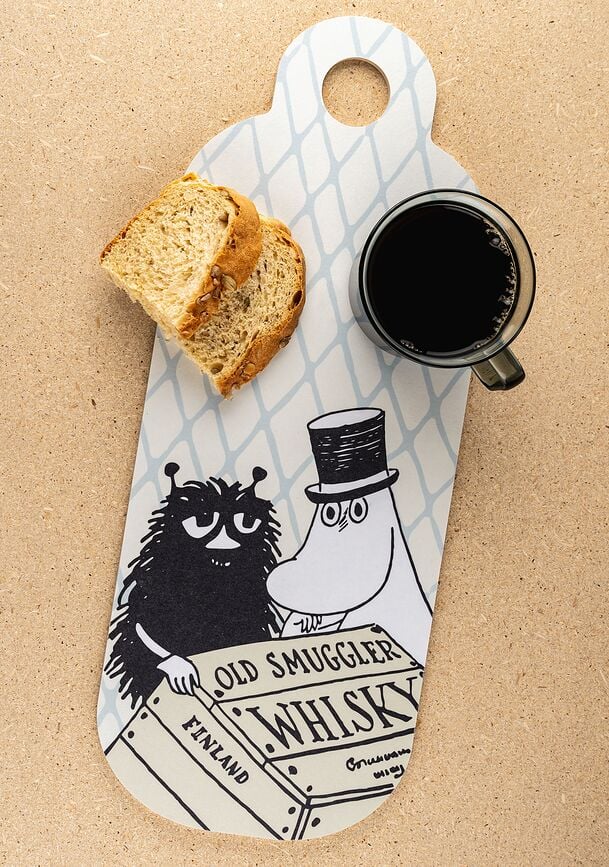 Tabla de cortar y servir reversible Muurla Moomin The Adventurer, 17 x 44 cm