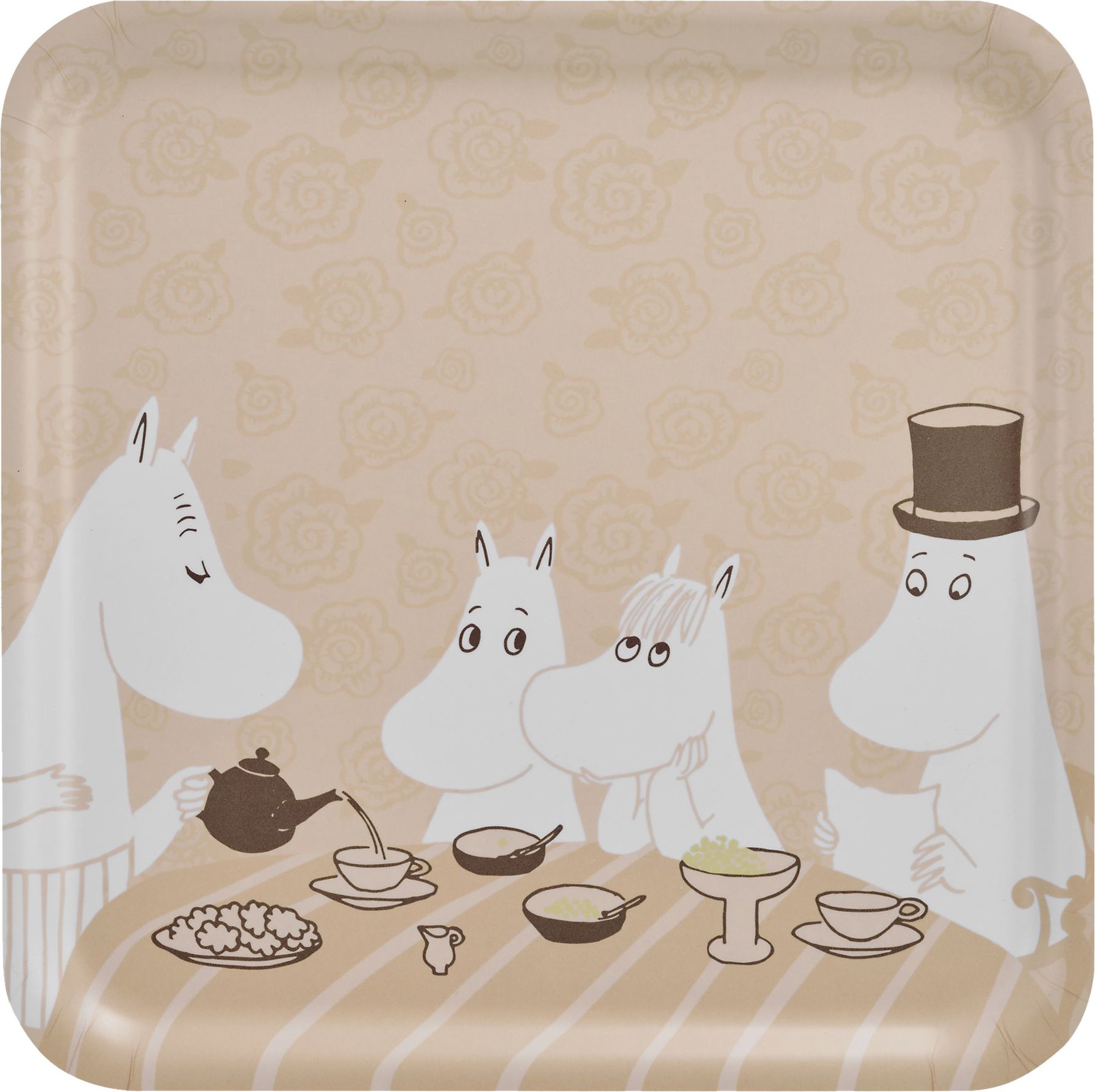 Taca do serwowania Muurla Muminki Coffee Time 33 x 33 cm