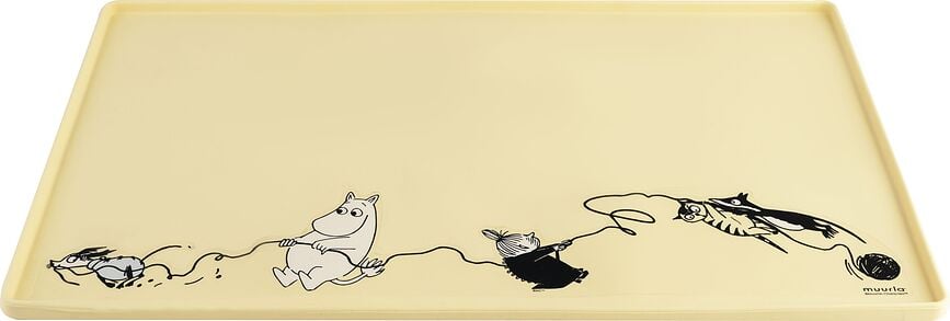 Alfombrilla para comedero Muurla Moomin, para perro o gato, 30 x 48 cm, rosa