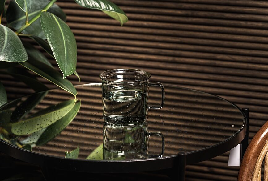 Taza de cristal Muurla, 350 ml, rosa