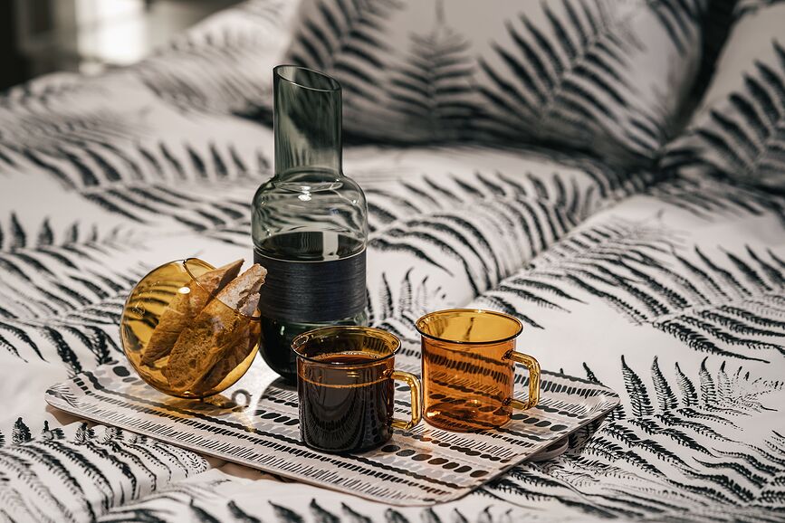 Taza de cristal Muurla, 350 ml, rosa