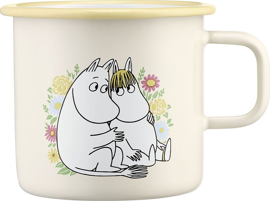 Taza Moomin Muurla, 550 ml, diseño Flores
