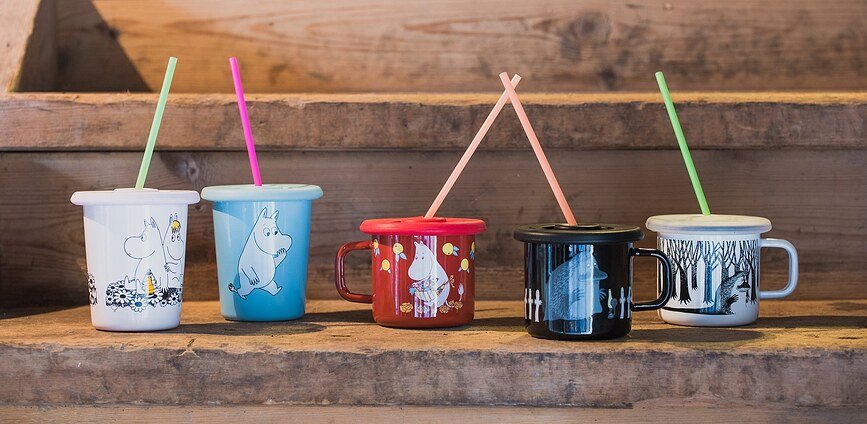 Taza retro Muurla Moomin, 370 ml, menta