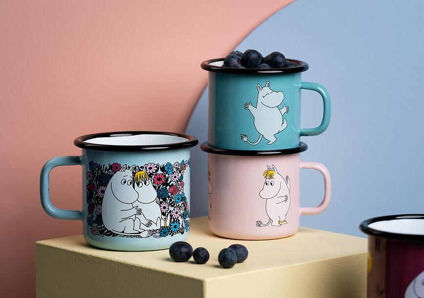 Taza retro Muurla Moomin, 370 ml, menta