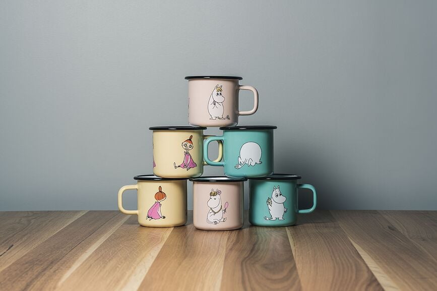 Taza retro Muurla Moomin, 370 ml, menta