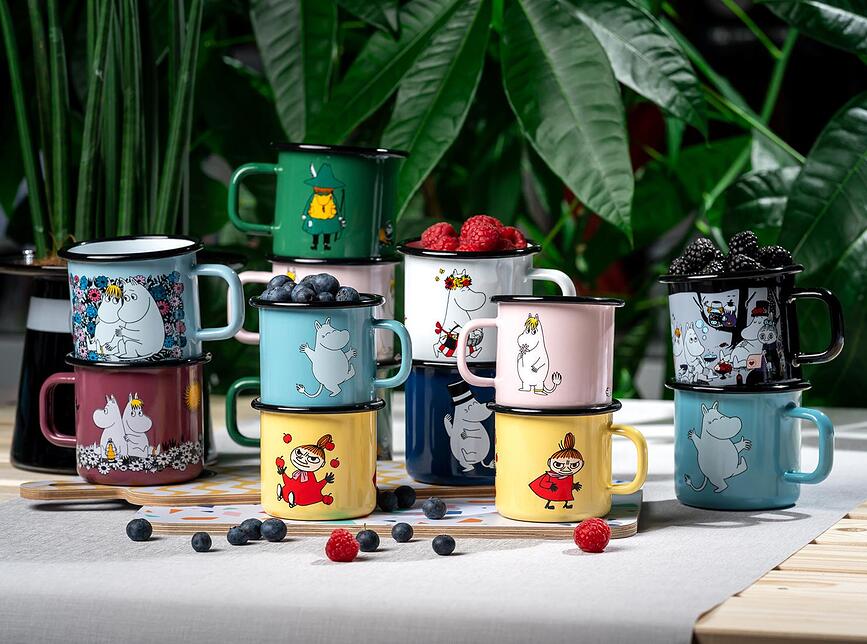 Taza retro Muurla Moomin, 370 ml, menta