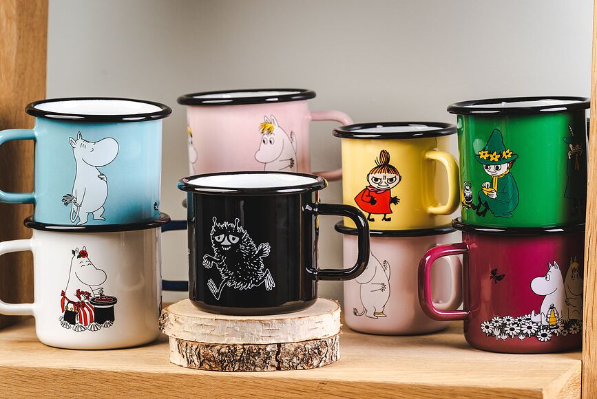 Taza retro Muurla Moomin, 370 ml, menta
