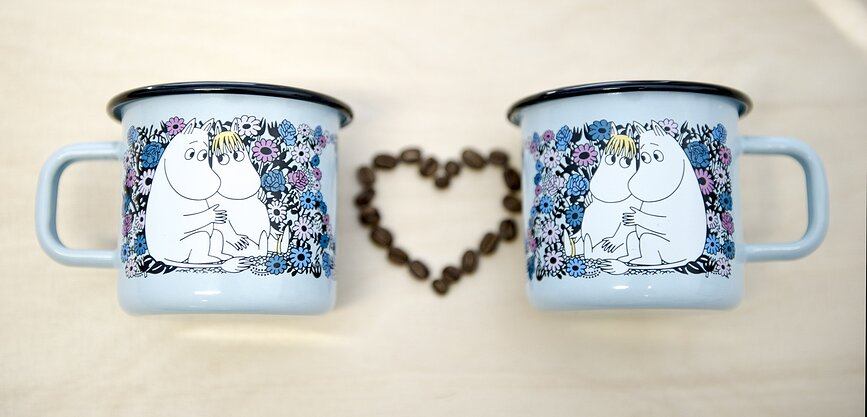 Taza Moomin Muurla, diseño Let it Snow, 370 ml