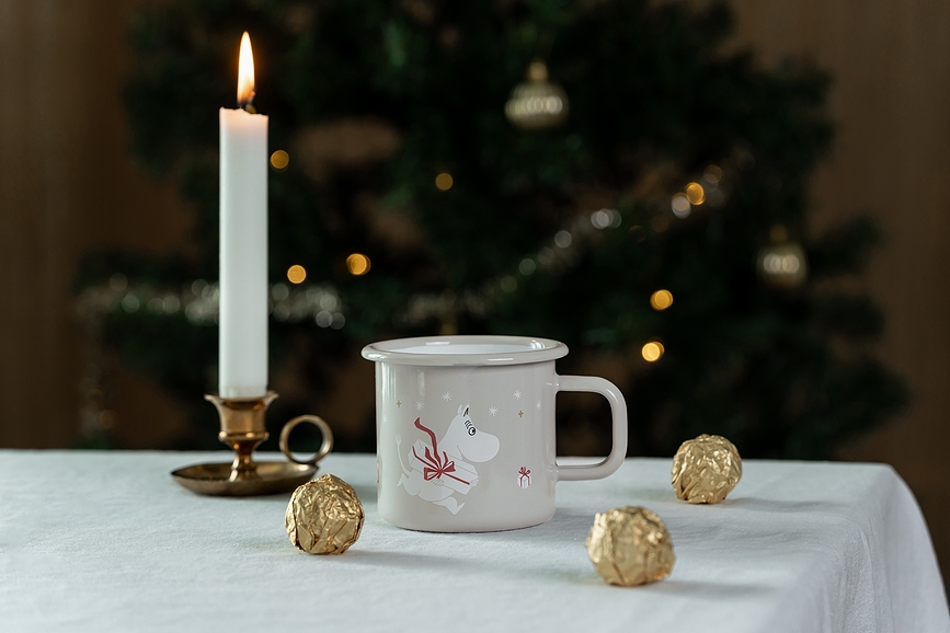 Taza Moomin Muurla, diseño Let it Snow, 370 ml