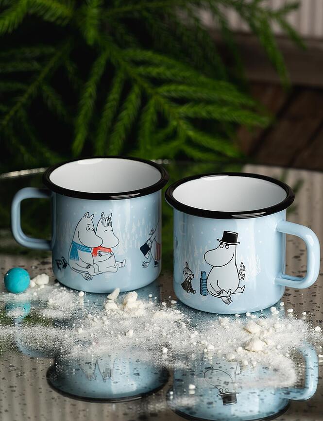 Taza Moomin Muurla, diseño Let it Snow, 370 ml
