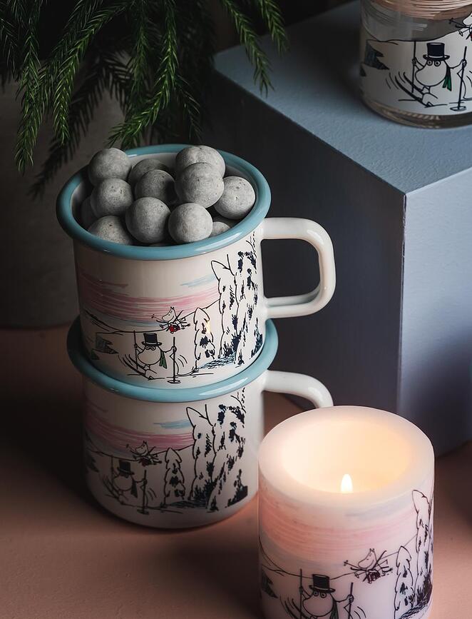 Taza Moomin Muurla, diseño Let it Snow, 370 ml