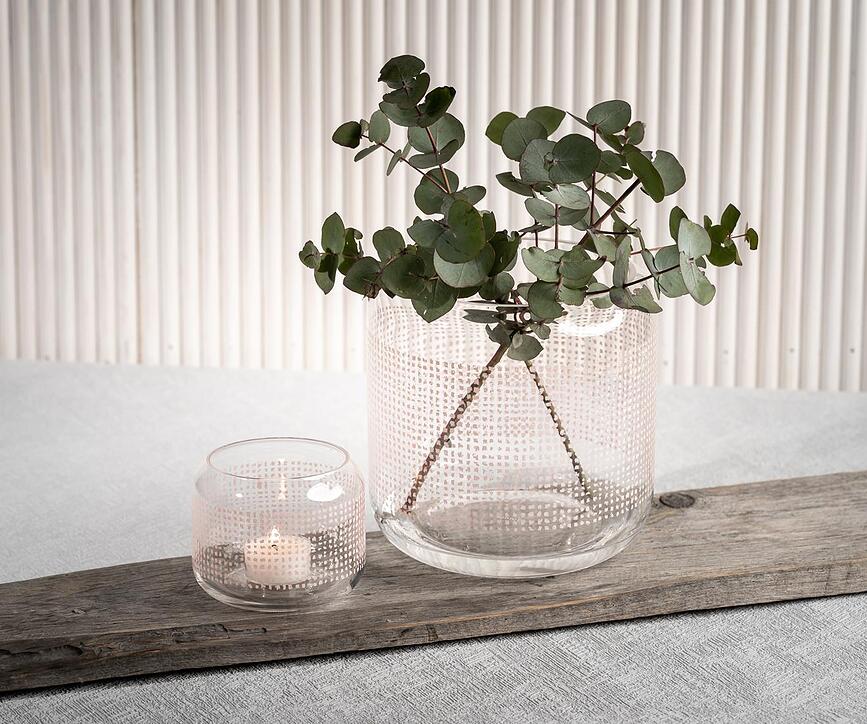 Twine Bougeoir 17 cm, en verre